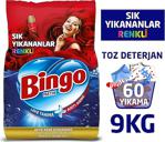 Bingo Toz Çamaşır Deterjanı Sık Yıkananlar Renkli 9 Kg