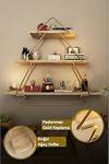 Bino Düzenleyici Organizer Mutfak Rafı Banyo Masif Salon Duvar Gold Ahşap Ağaç Modeli
