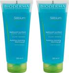 Bioderma Sebium Foaming Gel Tube 200 ml x2 Adet Karma ve Yağlı Ciltler Temizleme Jeli