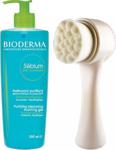 Bioderma Sebium Yüz Yıkama Jeli 500Ml Ve Pudrashine Cilt Temizleme Fırçası