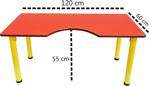 Bireysel Kreş - Anaokulu Etkinlik Masası Çocuk Çalışma Masası (Kırmızı)