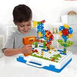 Bi̇rli̇k Toys 11B Matkaplı Vidalama Ve 3D Yaratıcı Mozaik Puzzle 198 Parça Creative Portable Box Yapı Lego Oyunu