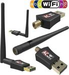 Bitmedenhemenal 600 Mbps Antenli Wireless Adaptör Kablosuz Ağ Pc Wifi Alıcı Usb