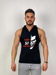 Black İstanbul Black - Makse - Tank Top Gym Kapşonlu Hoodie Sporcu Atleti