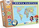 Blue Focus Dünya Haritası 100 Parça Puzzle