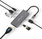 Blueendless 7 In 1 Type C To 3Xusb 3.0/Hdmi/Tf/Sd/Pd Çevirici Hc701