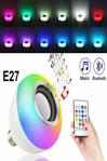 Bluetooth Hoparlör Led Lamba Rgb Bluetooth Led Ampul Hoparlör Uzaktan Kumandalı Runedo