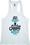 Bluu Fitness Gym Tank Top Sporcu Atleti Squatwhite