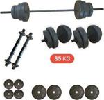 Body-Gym 35 Kg Vidalı Dambıl Halter Düz Bar Set Fitness Dumbell Ağırlık Seti Vücut Geliştirme Aleti