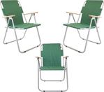 Bofigo 3 Adet Katlanır Sandalye Kamp Sandalyesi Balkon Sandalyesi Katlanabilir Piknik Ve Bahçe Sandalyesi Yeşil