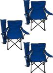 Bofigo 3'Lü Kamp Sandalyesi Piknik Sandalyesi Katlanır Sandalye Taşıma Çantalı Kamp Sandalyesi Mavi