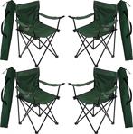 Bofigo 4 Adet Kamp Sandalyesi Katlanır Sandalye Bahçe Koltuğu Piknik Plaj Balkon Sandalyesi Yeşil
