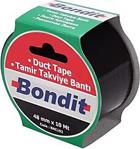 Bondit Duct Tape Takviye Tamir Bandı Siyah 48 Mm X 10 M