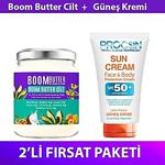 Boom Butter Cilt Bakım Yağı Ve Güneş Kremi Paketi