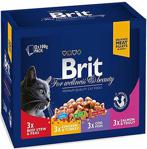 Brit Family Plate Karışık Etli 100 gr 12'li Paket Yetişkin Kedi Konservesi