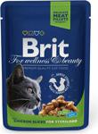 Brit Premium Pouches Sterilized Tavuklu Kısırlaştırılmış Kedi Konservesi 100gr