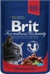 Brit Premium Sığır Etli ve Bezelyeli Pouch 100 gr Yetişkin Kedi Konservesi