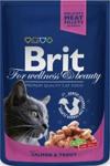 Brit Premium Somon ve Alabalıklı Pouch 100 gr Yetişkin Kedi Konservesi