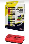 Brons Whiteboard Marker Doldurulabilir Beyaz Tahta Kalemi Seti 10 Renk + Tahta Silgisi Br-10