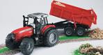 Bruder Massey Ferguson 7480 Römork & Traktör