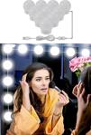 Buffer Nostalji Hollywood Tarzı 10'Lu Makyaj Masası Aynası Beyaz Led Işıklı Lamba Usb