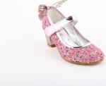 Bunnyonthego Cam Kırığı Taş Işlemeli Kelebek Figürlü Pembe Renkli Topuklu Kız Çocuk Ayakkabı