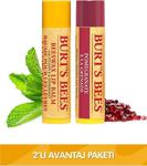 Burts Bees Beeswax Dudak Bakım Kremi + Nar Aromalı Dudak Bakım Kr