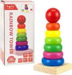 Çağrı Oyuncak Ahşap Gökkuşagı Halka Rainbow Oyuncak Eğitici Ahşap Hacı Yatmaz Oyuncak Zeka Geliştirici Oyuncak