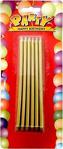 Cakes&Party Doğum Günü Pasta Mumu Yaldızlı Gold 6'Lı 14 Cm