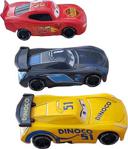 Can Ali Toys Özel 3'lü Set Cars Şimşek Mcqueen Jackson Storm Dinoco Metal Çek Bırak Araba
