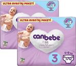 Canbebe 3 Numara Midi 170'li 2 Paket Bebek Bezi