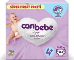 Canbebe 4+ Beden Bebek Bezi Maxi Plus 9-16Kg Süper Fırsat Paketi 144 Adet