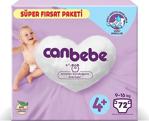 Canbebe 4+ Beden Bebek Bezi Maxi Plus 9-16Kg Süper Fırsat Paketi 72 Adet