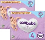 Canbebe 4 Numara Maxi 150\'li 2 Paket Bebek Bezi