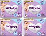 Canbebe 4 Numara Maxi 76\'lı 4 Paket Bebek Bezi