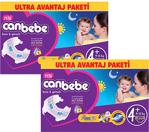 Canbebe 4+ Numara Maxi Plus 100 Adet 2'li Paket Bebek Bezi