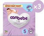 Canbebe 5 Numara Junior 60\'lı 3 Paket Bebek Bezi