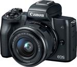 Canon Eos M50 + 15-45 Mm Lens Siyah Aynasız Fotoğraf Makinesi