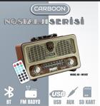 Carboon Şarjlı Nostaljik Radyo Bluetootlu-Kumandalı Usb/Sd/Mp3 M-111Bt