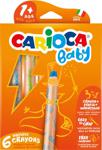 Carioca 3 In 1 Jumbo Bebek Ahşap Gövdeli 6\'li Boya Kalemi