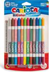 Carioca Bicolor Süper Yıkanabilir Çift Uçlu 12'Li 24 Renk Keçeli Kalem