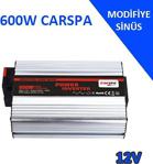 Carspa 12V Volt-600W Watt Modifiye Sinüs İnverter (220V Çevirici)