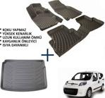 Carx Fiat Fiorino 3D Havuzlu Oto Paspas Ve 3D Bagaj Havuzu (2008 Ve Üzeri) - Siyah