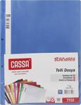 Cassa A4 Telli Dosya Plastik Standart (50 Li Paket) Mavi 7735