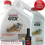 Castrol Gtx 20W-50 4 +1 =5Litre Motor Yağı +Benzin Katkısı