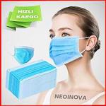 CERRAHİ MASKE SÜPER ULTRASONİK 3 KATLI TELLİ 100 ADET