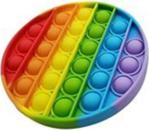 Ceyta Toys Pop-It Popit Buble Fidget Gökkuşağı Popit Stres Oyuncağı Renkli Duygusal Yuvarlak