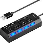 Checkmate 4 Port Usb Hub 2.0 Çoklayıcı Anahtarlı Işıklı Çoğaltıcı Switch