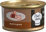 Chefs Choice Soslu Sığır Etli 80 gr Yetişkin Kedi Konservesi