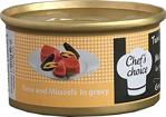 Chefs Choice Soslu Ton Balığı ve Midyeli 80 gr Tahılsız Yetişkin Kedi Konservesi